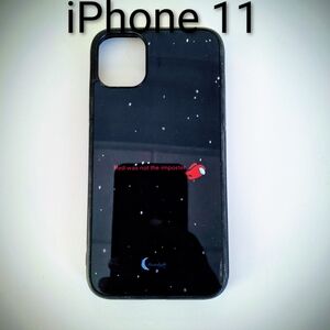 iPhone 11 Black Case with Among Us Red Not Imposter Design